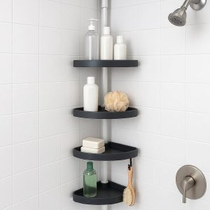 Space-Saving Corner Shower Shelf - Rustproof & Adjustable
