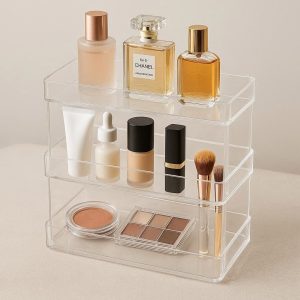 Multi-Tiered Vanity Organizer - Clear Acrylic Design